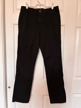 Hollister Epic Flex Slim Straight Chino Flat Front Pants Men’s 29 x 32 Black